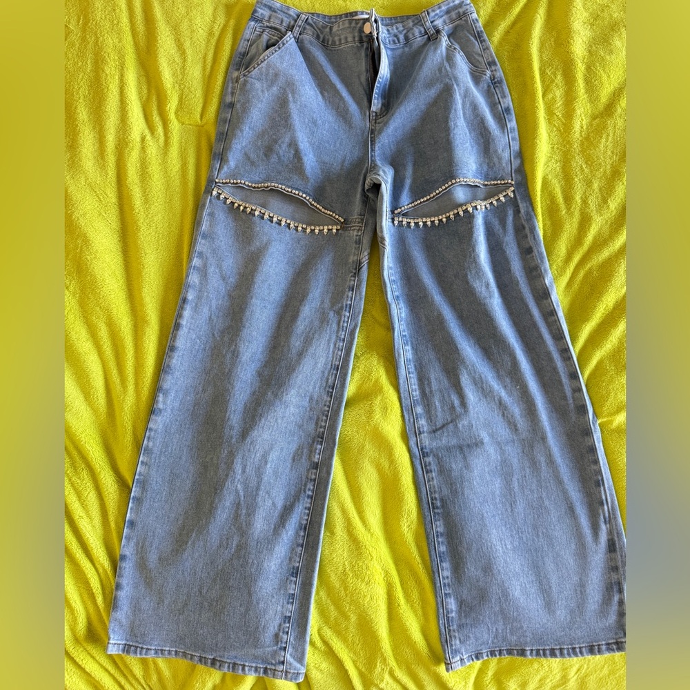 Lane201 Ballerini Denim Rhinestone Jeans